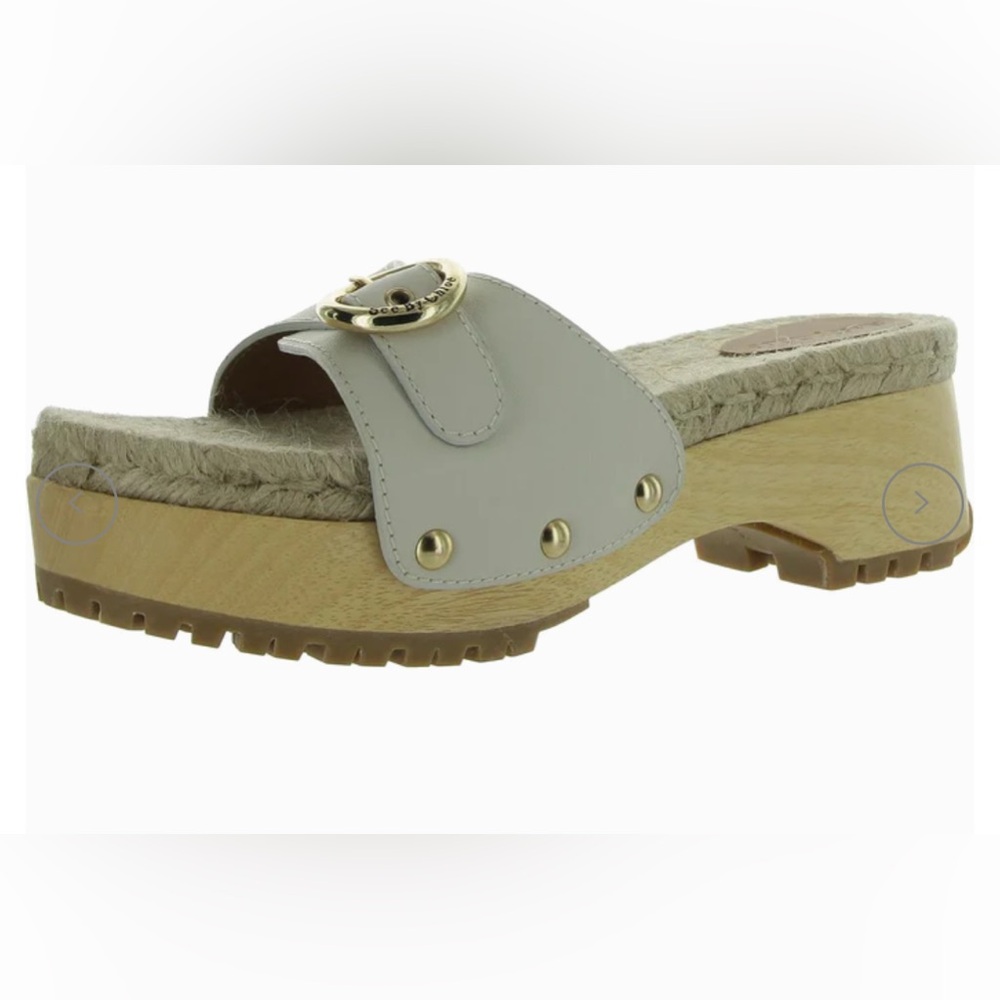 See by Chloe white asper drill clogs size 40